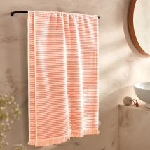 La Redoute Interieurs Maxi Telo Da Bagno In Spugna A Righe Malo Arancione Taglie 100 x 150 cm