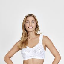 Miss Mary Of Sweden Reggiseno Senza Ferretti Lovely Jacquard Bianco Donna Taglie 4 D