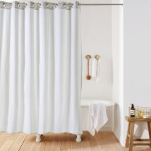 La Redoute Interieurs Tenda Da Doccia Tinta Unita Aspetto Tela Scenario Bianco Taglie 200 x 180 cm