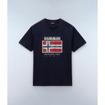 Napapijri T-shirt Maniche Corte Dorees Blu Uomo Taglie S