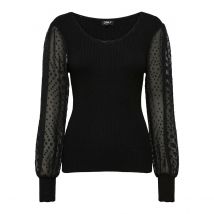 ONLY Maglione In Fine Maglia, Maniche In Tulle