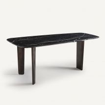 Am.pm Tavolo Da Pranzo In Marmo Dolmena Nero Taglie 6 persone