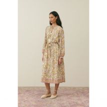 Louise Misha Abito Lungo Con Cintura, Maniche Lunghe, Martina Beige Donna Taglie 40 (IT) - 36 (FR)