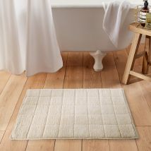 La Redoute Interieurs Tappeto Da Bagno A Scacchiera In Cotone Riciclato 1300 G/m² Ladama Beige Taglie 50 x 80 cm