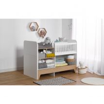 La Redoute Interieurs Lettino Combinato Trasformabile + Materasso 40x80 Archipel Bianco Taglie 70 x 140 cm