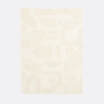 La Redoute Interieurs Tappeto Motivi Grafici 100% Lana, Melko Beige Taglie 120 x 170 cm
