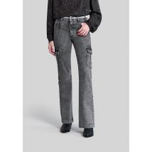 Ikks Jeans Flare Denim Scolorito Nero Donna Taglie 42 (FR) - 46 (IT)