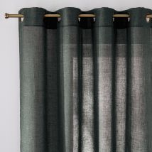 La Redoute Interieurs Tenda In Poliestere E Lino Con Occhielli Aron Blu Taglie 260 x 135 cm