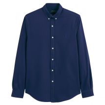 Polo Ralph Lauren Camicia Aderente Chino Con Logo Ricamato Blu Uomo Taglie M
