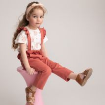 La Redoute Collections Jogpant Con Bretelle E Volant Rimovibili, Felpa Arancione Taglie 6 mesi - 67 cm