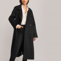 La Redoute Collections Cappotto Oversize Misto Lana, Signature Martial Nero Donna Taglie 34 (FR) - 38 (IT)