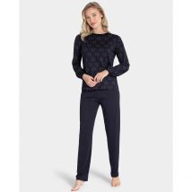 Impetus Pigiama Lungo Haruki Nero Donna Taglie XL
