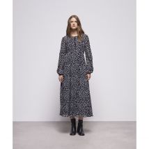 The Kooples Abito Lungo, Fantasia A Fiori Nero Donna Taglie 1(S)