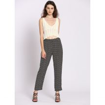 See U Soon Pantaloni Dritti Fantasia Bianco Donna Taglie 40 (FR) - 44 (IT)