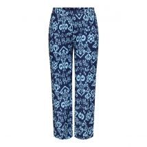 Only Carmakoma Pantaloni Larghi Fantasia Blu Donna Taglie 44 (FR) - 48 (IT)