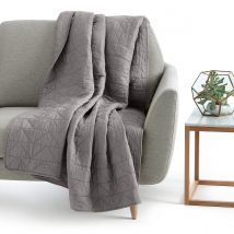 La Redoute Interieurs Trapunta Imbottita Zig Zag Puro Cotone Scenario Grigio Taglie 150 x 150 cm