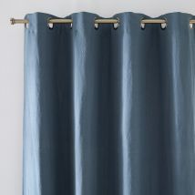 La Redoute Interieurs Tenda Oscurante In Lino Lavato Con Occhielli Onega Blu Taglie 350 x 135 cm