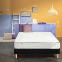 Merinos Completo Materasso Arrotolato Happy Day + Rete In Kit Grigio Taglie 140 x 190 cm