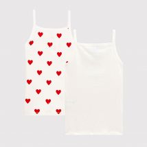 Petit Bateau Confezione Da 2 Top Intimi Con Spalline Viola Bambina Taglie 10 anni - 138 cm