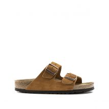 Birkenstock Ciabattine In Pelle Scamosciata Arizona Marrone Donna Taglie 39