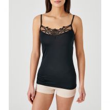 Damart Canotta In Guipure Di Seta Thermolactyl Grado 1 Nero Donna Taglie M
