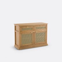 La Redoute Interieurs Mobile Credenza In Pino E Metallo Acciaio Traforato, Alvaro