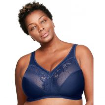 Glamorise Reggiseno Contenitivo Magic Lift Senza Ferretti Blu Donna Taglie 10 D