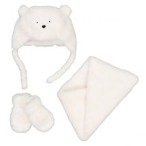 La Redoute Collections Completo Berretto + Snood + Muffole 0 Mesi-3 Anni Beige Taglie 6/9 mesi - 67/71 cm