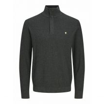 Jack & Jones Maglione Collo Alto Mezza Cerniera E Bottone Grigio Uomo Taglie L