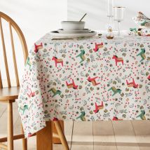 La Redoute Interieurs Tovaglia Stampata In Policotone Antimacchia, Jula Bianco Taglie 150 x 300 cm