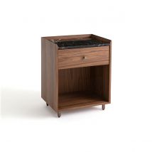 Am.pm Comodino In Noce E Marmo, Noham