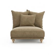 Am.pm Poltrona In Velluto Stone Washed, Lazare Grigio Taglie 1 posto