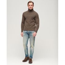 Superdry Maglione Chiné Collo A Dolcevita Marrone Uomo Taglie L