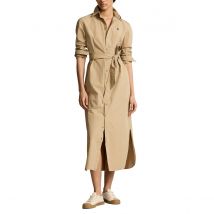 Polo Ralph Lauren Abito Chemisier Lungo Con Bottoni E Cintura Beige Donna Taglie 40 (FR) - 44 (IT)