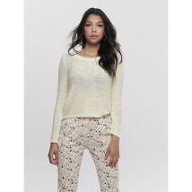 Only Petite Pull In Maglia Fine, Scollo Rotondo Beige Donna Taglie XS