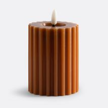 La Redoute Interieurs Candela Led Striata In Cera H12,3 Cm, Caspar