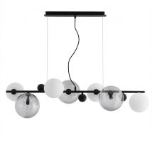 Am.pm Lampadario In Vetro Fumé E Metallo, Bullesco