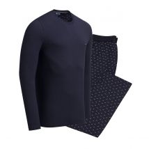 Eden Park Pigiama Lungo, Fantasia Fiocchi Blu Uomo Taglie XL