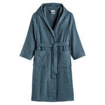 La Redoute Interieurs Accappatoio Con Cappuccio Adulto 350 G/m², Scenario Blu Taglie 46/48 (FR) - 50/52 (IT)