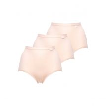 Sans Complexe Confezione Da 3 Culotte Alte Simplement Coton Bio Rosa Donna Taglie 44 (FR) - 48 (IT)