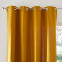La Redoute Interieurs Tenda In Cotone Tinta Unita Con Occhielli Panama Giallo Taglie 260 x 140 cm