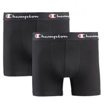 Champion Confezione Da 2 Boxer Tinta Unita Nero Uomo Taglie M