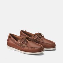 Polo Ralph Lauren Calzature Da Barca In Pelle Merton Boat Marrone Uomo Taglie 45
