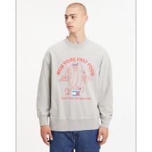 Tommy Jeans Felpa Relaxed Con Logo Grigio Uomo Taglie M
