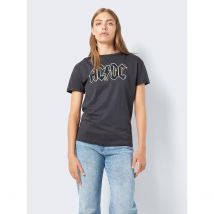 Noisy May T-shirt Maniche Corte Acdc Grigio Donna Taglie S
