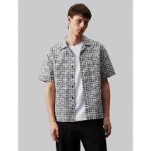 Calvin Klein Camicia Ampia Stampata Nero Uomo Taglie S