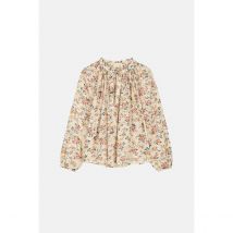 Louise Misha Blusa Stampata, Maniche Lunghe, Nicoliana Beige Donna Taglie 40 (IT) - 36 (FR)