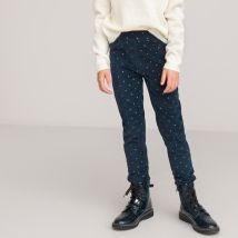 La Redoute Collections Pantaloni Jegging Stampa Stelle In Velluto Blu Bambina Taglie 6 anni - 114 cm