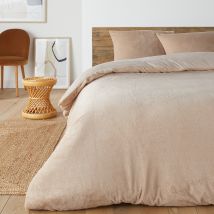 So'home Parure Da Letto Pile Tessuto Effetto Peluche, Federa Quadrata Beige Taglie 240 x 220 cm
