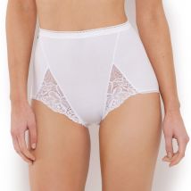 Playtex Confezione Da 2 Culotte Maxi In Cotone E Pizzo Bianco Donna Taglie 54 (FR) - 58 (IT)